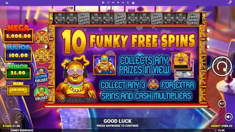 Funky Buddha slot screenshot 5