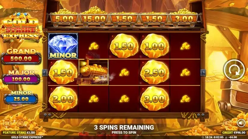 Gold Strike Express slot screenshot 4