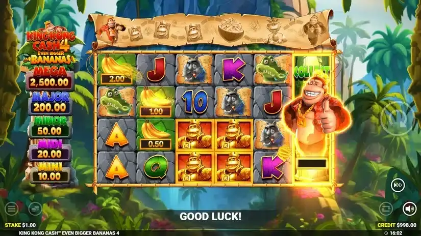 King Kong Cash Even Bigger Bananas 4 slot screenshot 2