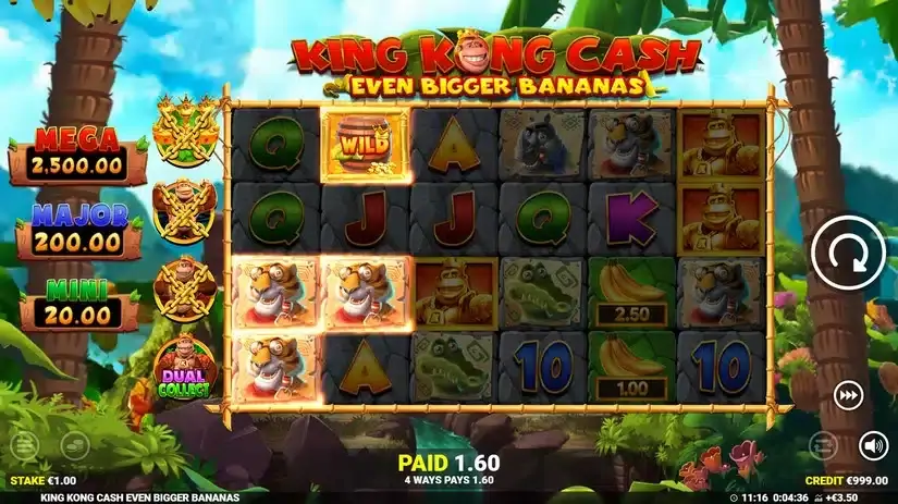 King Kong Cash Even Bigger Bananas slot screenshot 4