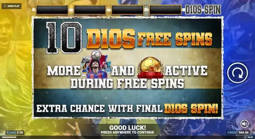 D10S Maradona slot screenshot 5
