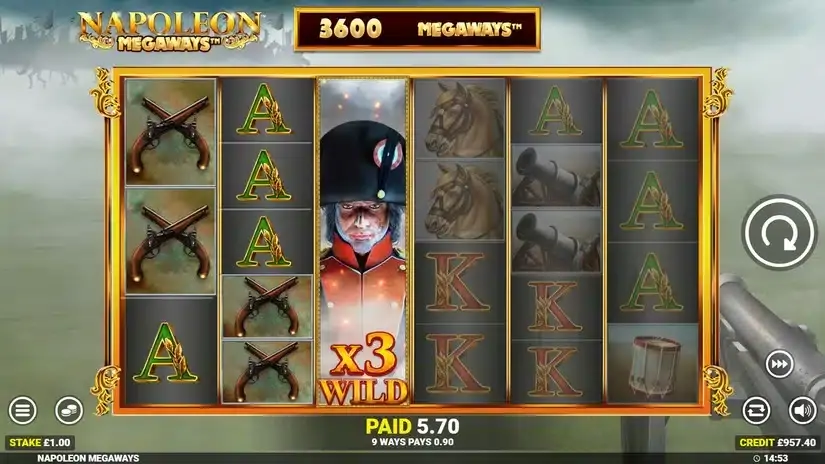 Napoleon Megaways slot screenshot 2