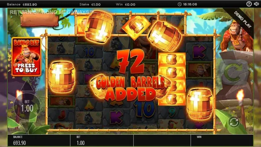 Return of Kong Megaways slot screenshot 2