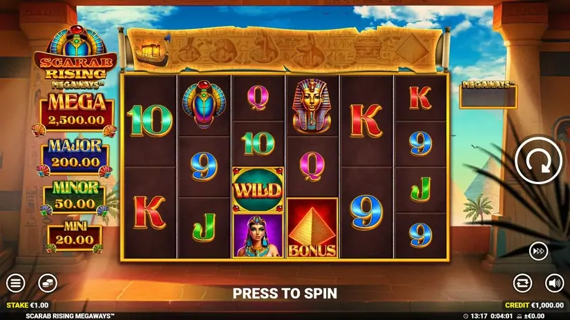 Scarab Rising Megaways slot screenshot 1