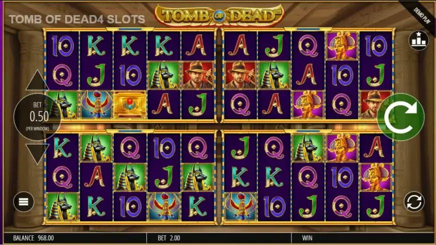 Tomb of Dead Power 4 Slots slot screenshot 