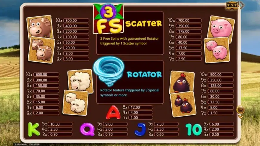 Barnyard Twister slot screenshot 2