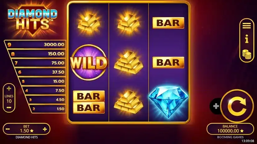 Diamond Hits slot screenshot 2