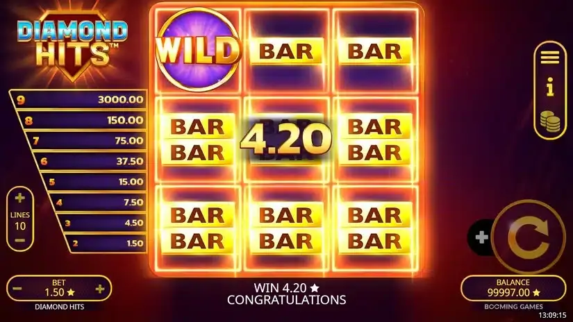 Diamond Hits slot screenshot 