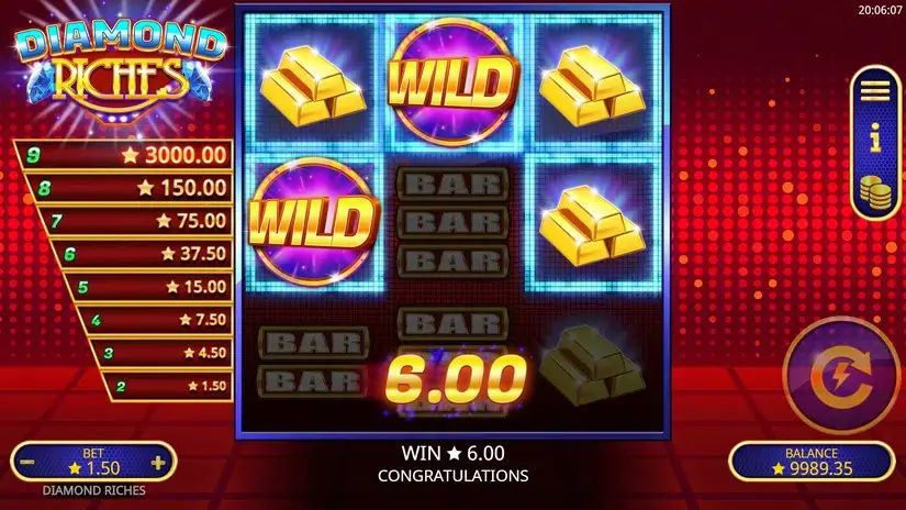 Diamond Riches slot screenshot 1