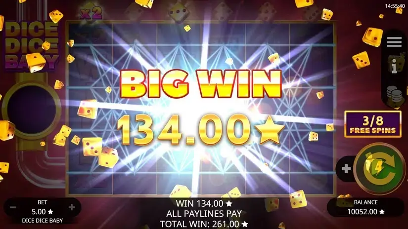 Dice Dice Baby slot screenshot 