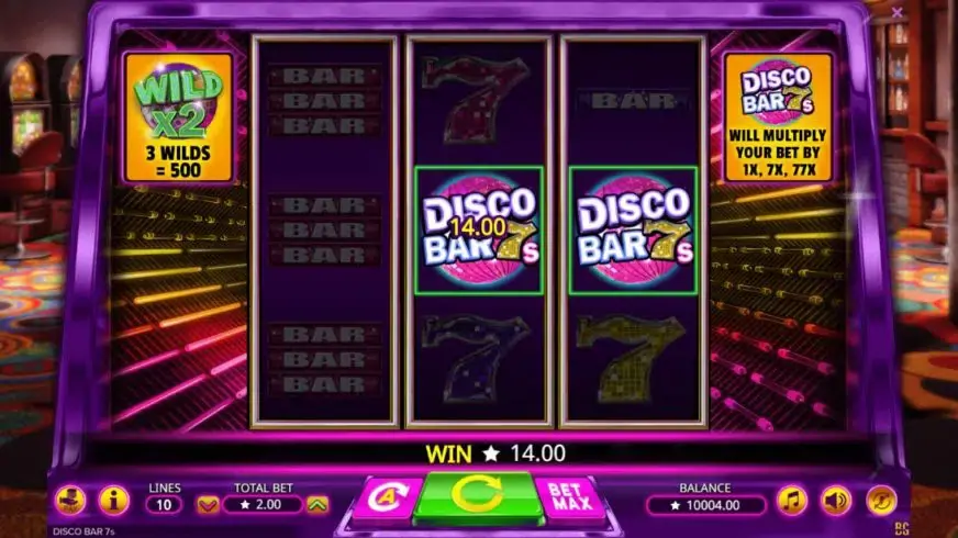 Disco Bar 7s slot screenshot 3