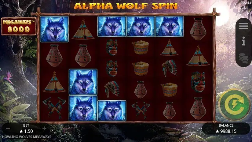 Howling Wolves Megaways slot screenshot 3