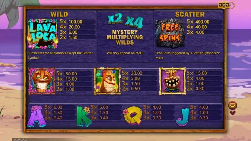 Lava Loca slot screenshot 2