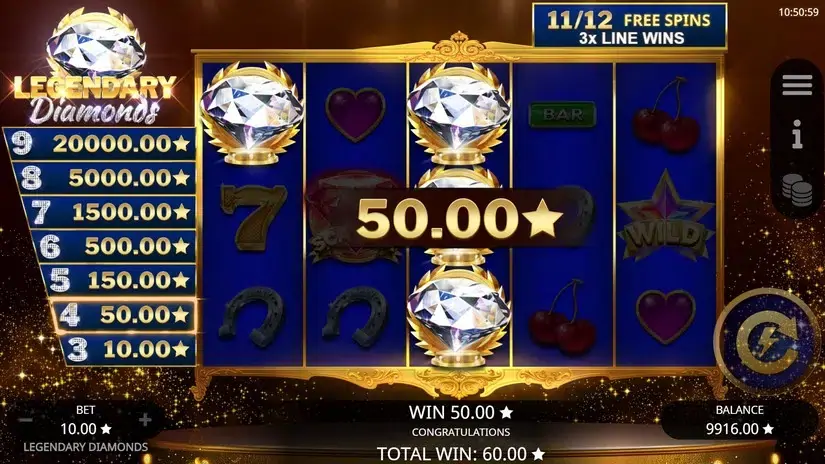 Legendary Diamonds slot screenshot 7