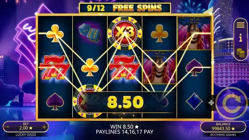 Lucky Oasis slot screenshot 4