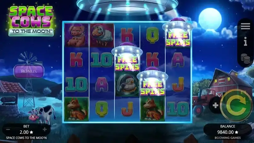 Space Cows to the Moo’n slot screenshot 2