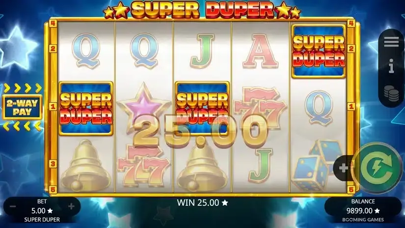 Super Duper slot screenshot 3