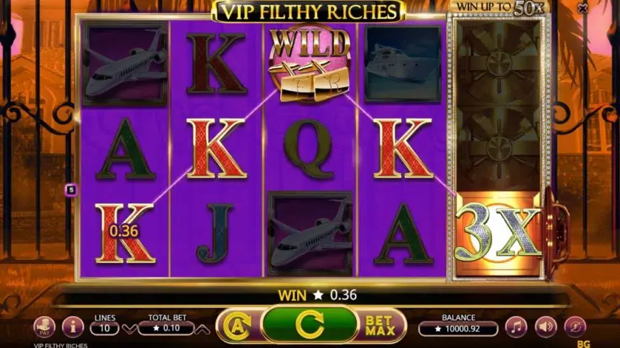 VIP Filthy Riches slot screenshot 2