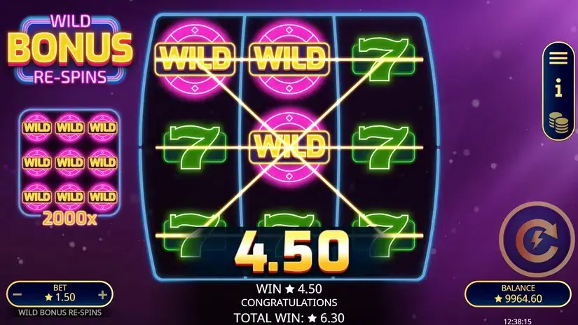 Wild Bonus Re-Spins slot screenshot 4