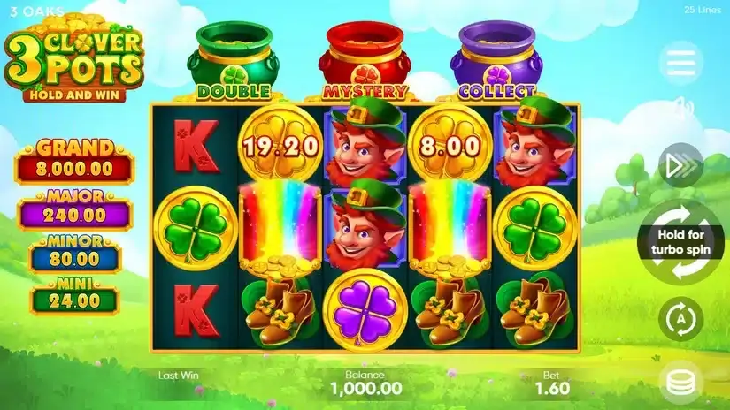 3 Clover Pots slot screenshot 