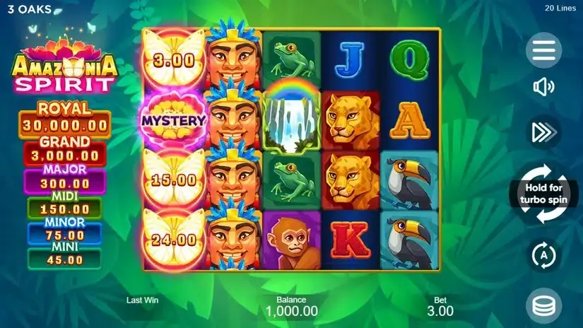 Amazonia Spirit slot screenshot 1