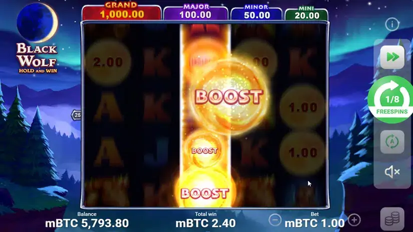 Black Wolf Hold and Win slot screenshot 1