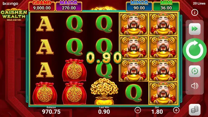 Caishen Wealth slot screenshot 2