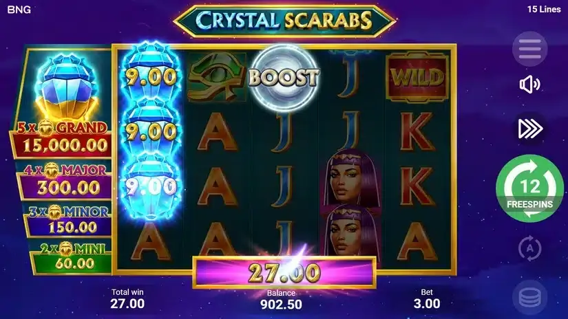 Crystal Scarabs slot screenshot 7
