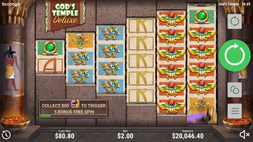 God’s Temple Deluxe slot screenshot 1
