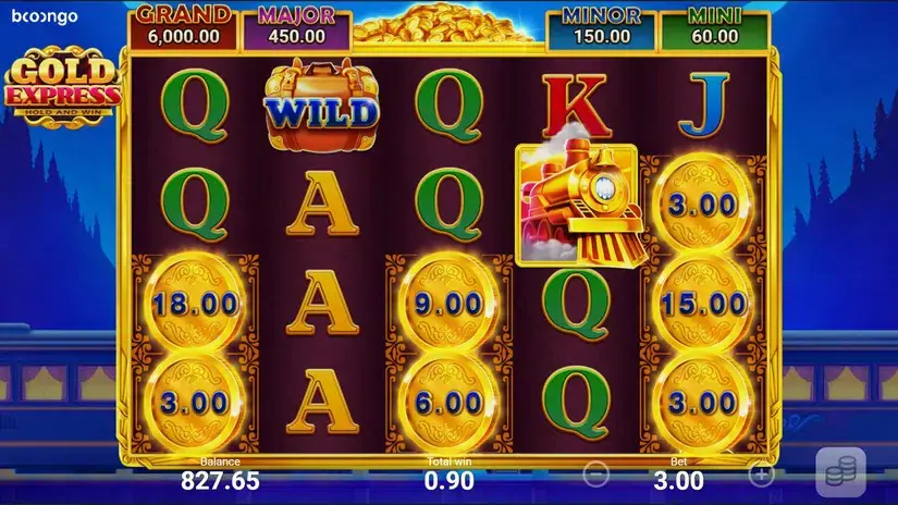 Gold Express Hold and Win slot screenshot 3
