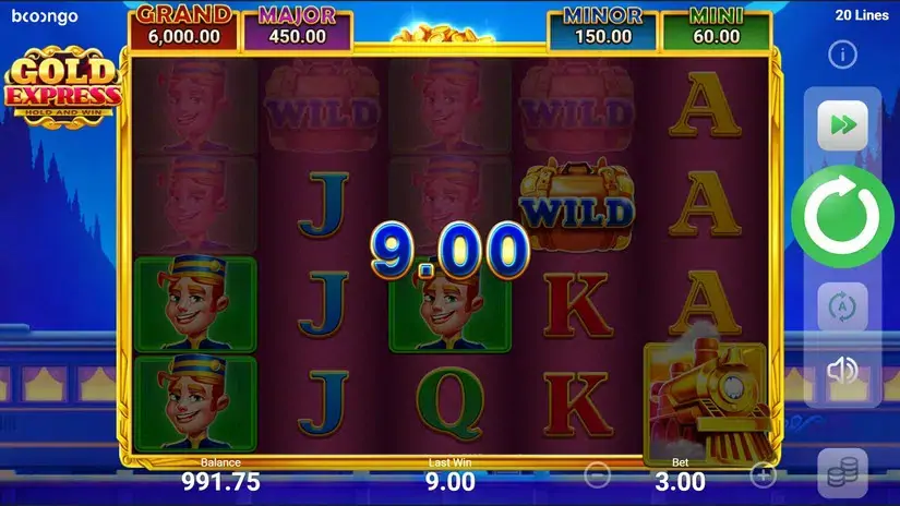 Gold Express Hold and Win slot screenshot 2
