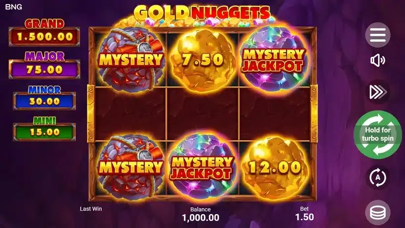 Gold Nuggets slot screenshot 