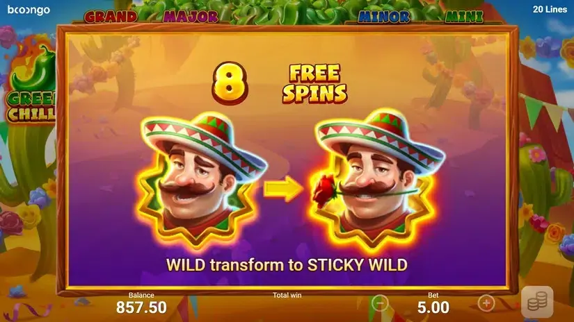 Green Chilli slot screenshot 8