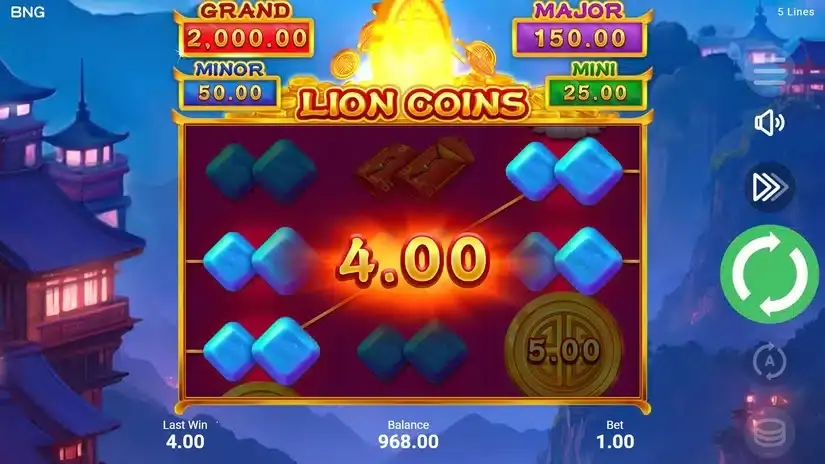 Lion Coins slot screenshot 3