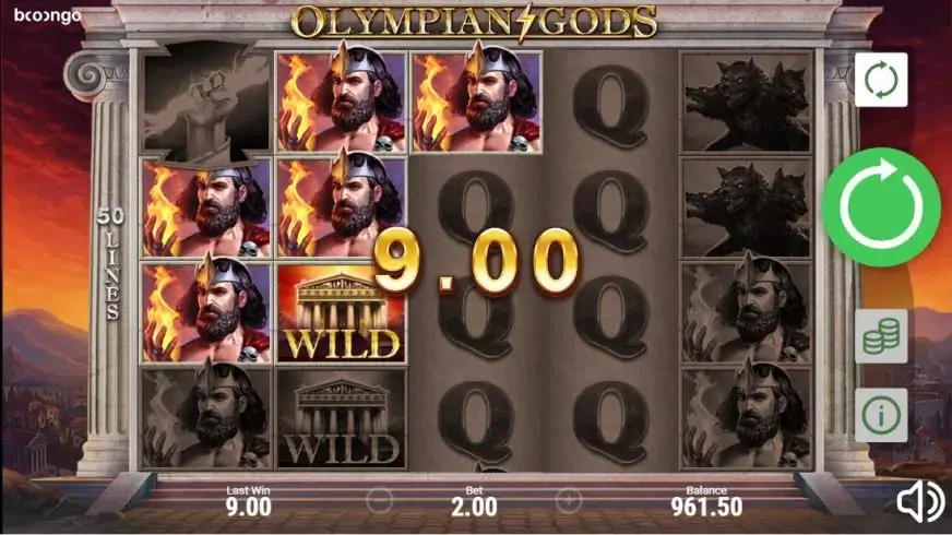 Olympian Gods slot screenshot 2
