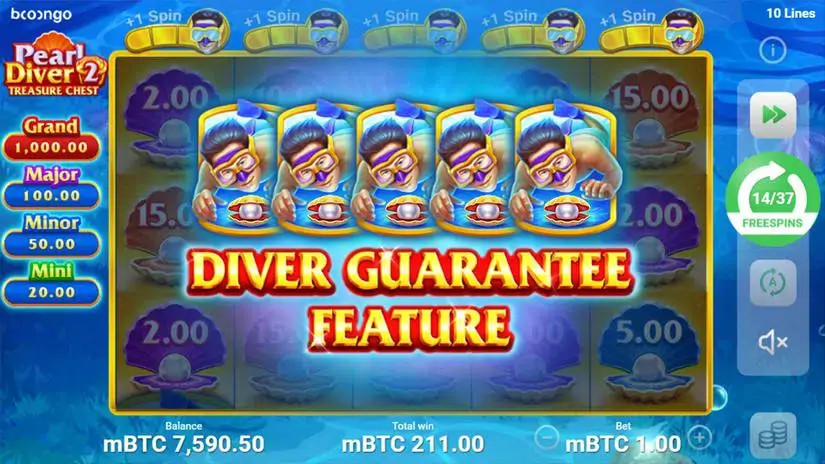 Pearl Diver 2: Treasure Chest slot screenshot 4