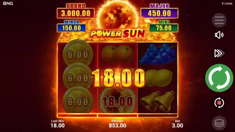 Power Sun slot screenshot 2