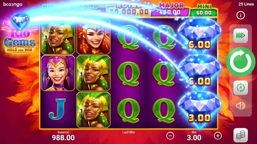 Rio Gems slot screenshot 2