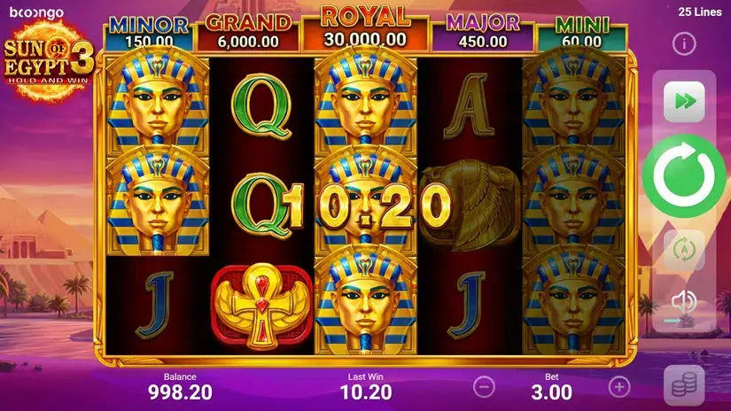 Sun of Egypt 3 slot screenshot 2