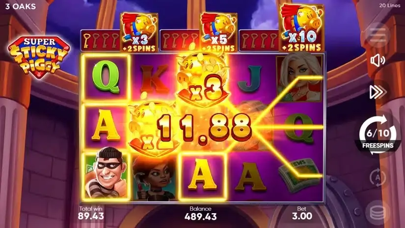 Super Sticky Piggy slot screenshot 5