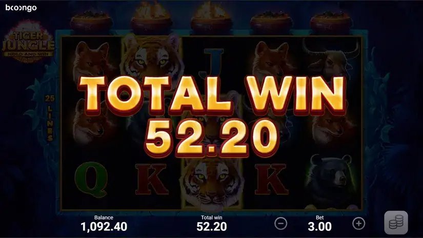 Tiger Jungle slot screenshot 