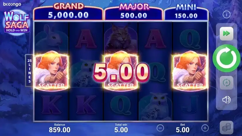 Wolf Saga slot screenshot 2
