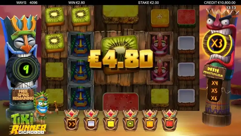 Tiki Runner GigaBlox slot screenshot 4
