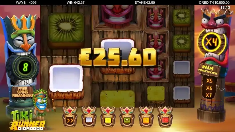 Tiki Runner GigaBlox slot screenshot 