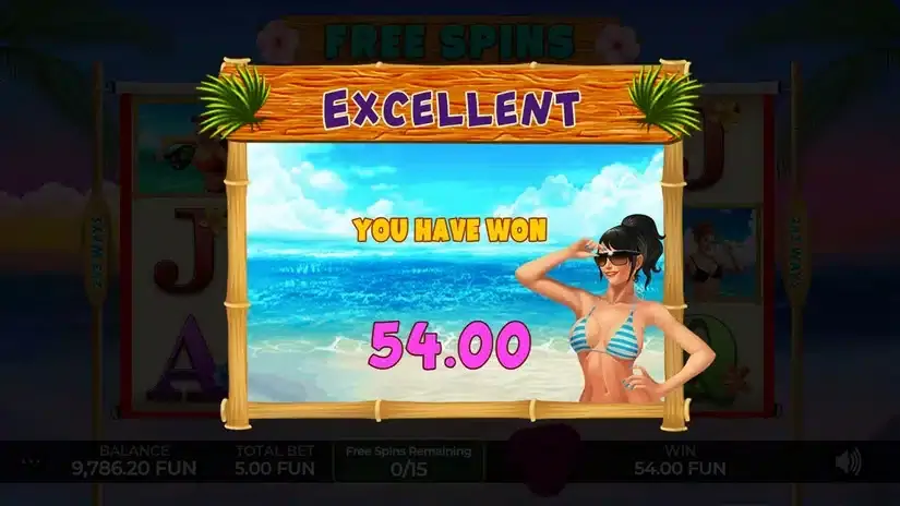 Beach Tennis slot screenshot 