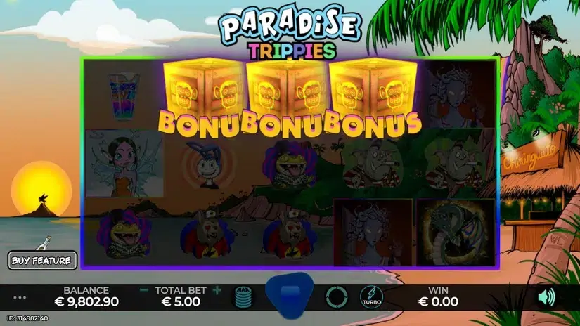 Paradise Trippies slot screenshot 3