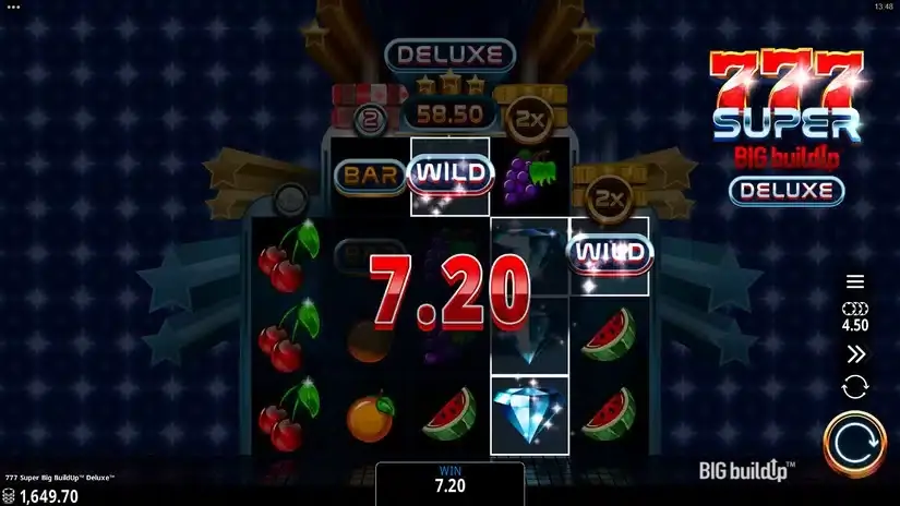 777 Super BIG BuildUp Deluxe slot screenshot 2