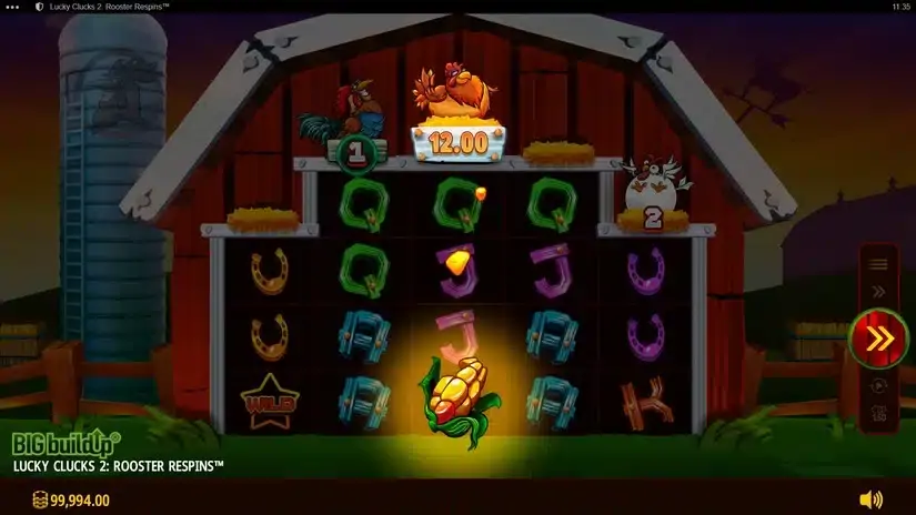 Lucky Clucks 2 Rooster Respins slot screenshot 2