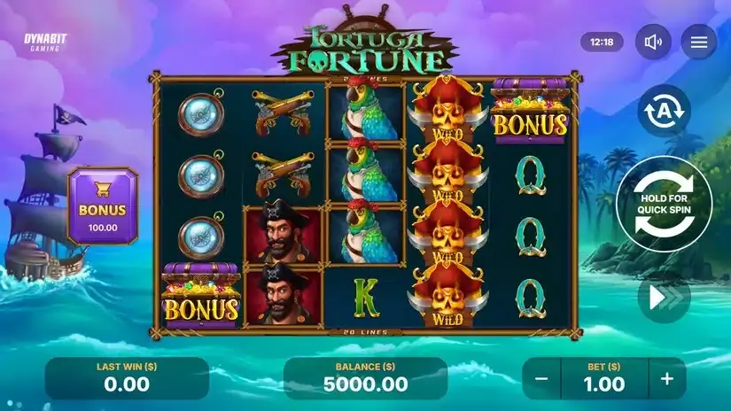 Tortuga Fortune slot screenshot 1
