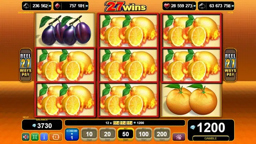 27 Wins slot screenshot 